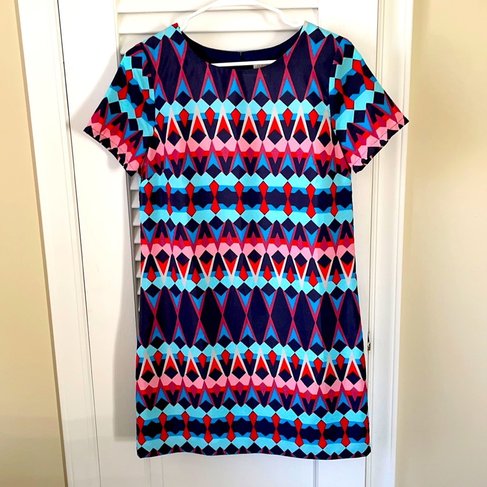 J. Crew bright silk minidress tunic